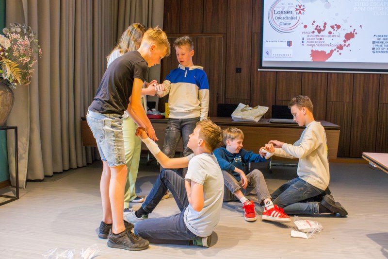 EHBO Losser viert 75 jaar met een spectaculaire escaperoom voor jongeren