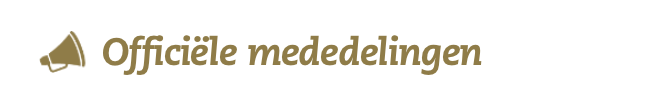 Officiële mededelingen